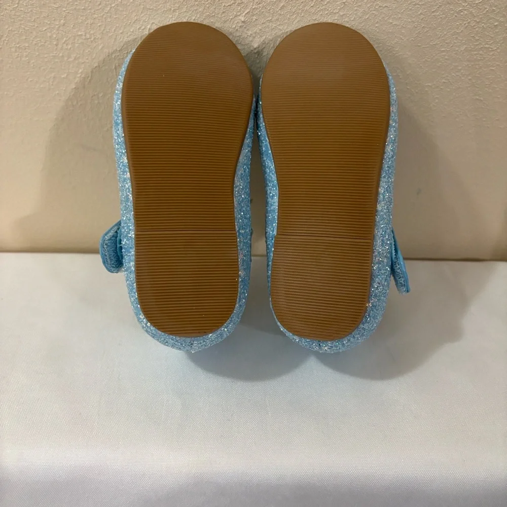 Otter momo sparkle Charming Blue Glitter Kids Dress Shoes